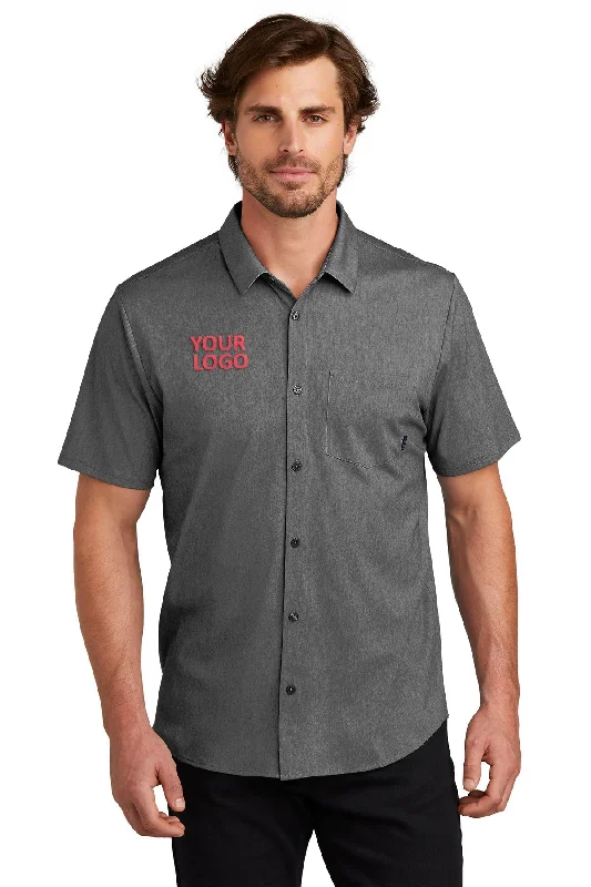 OGIO Extend Short Sleeve Custom Button Downs, Blacktop Heather