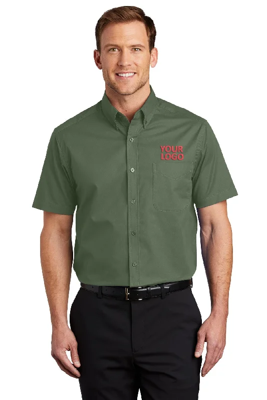 Port Authority Tall Short Sleeve Custom Easy Care Shirts, Clover Green