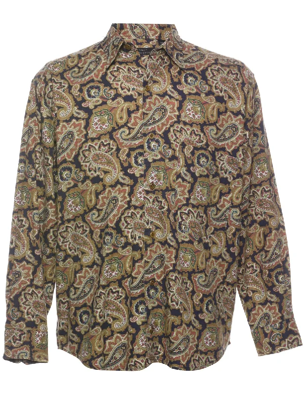 1990s Paisley Print Shirt - M