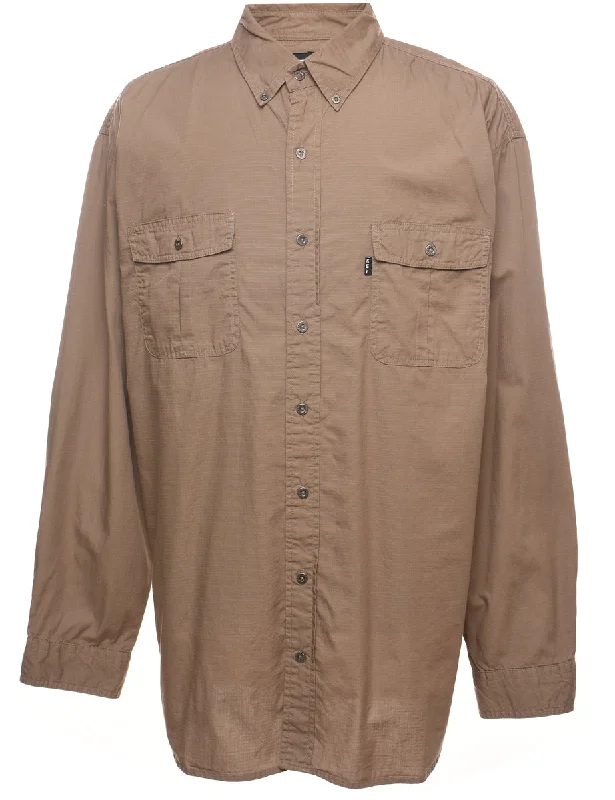 Brown Classic Long Sleeve Shirt - XL