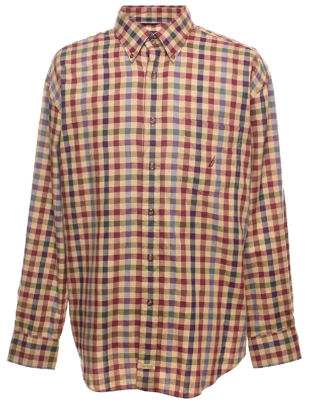 Nautica Checked Multi-Colour Shirt - XL