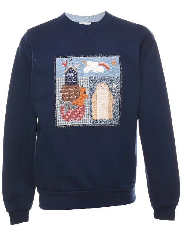 Noahs Ark Embroidered Sweatshirt - M