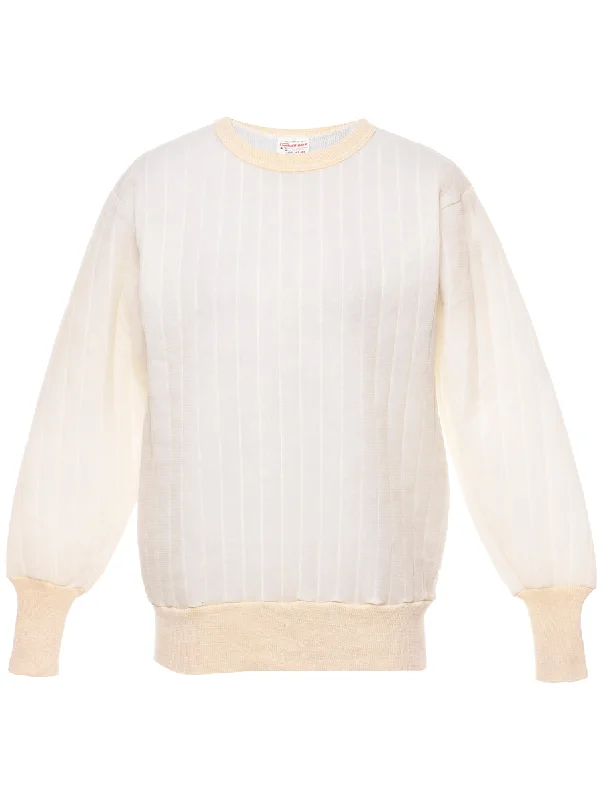 Off White Plain Sweatshirt - M