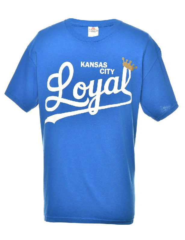 Blue Kansas City Loyals Printed T-shirt - L