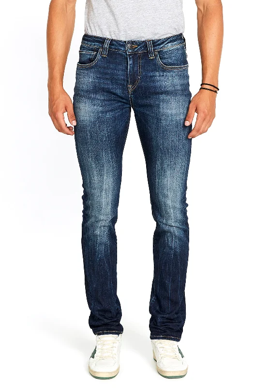 Slim Ash Men's Jeans in Sanded and Faded Blue - BM22591