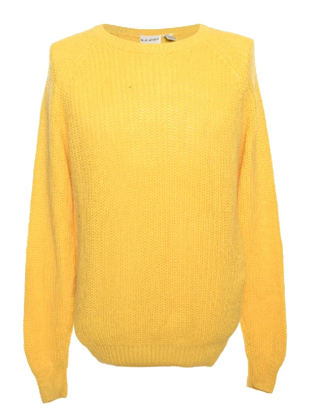 Yellow Long Sleeved Jumper - M