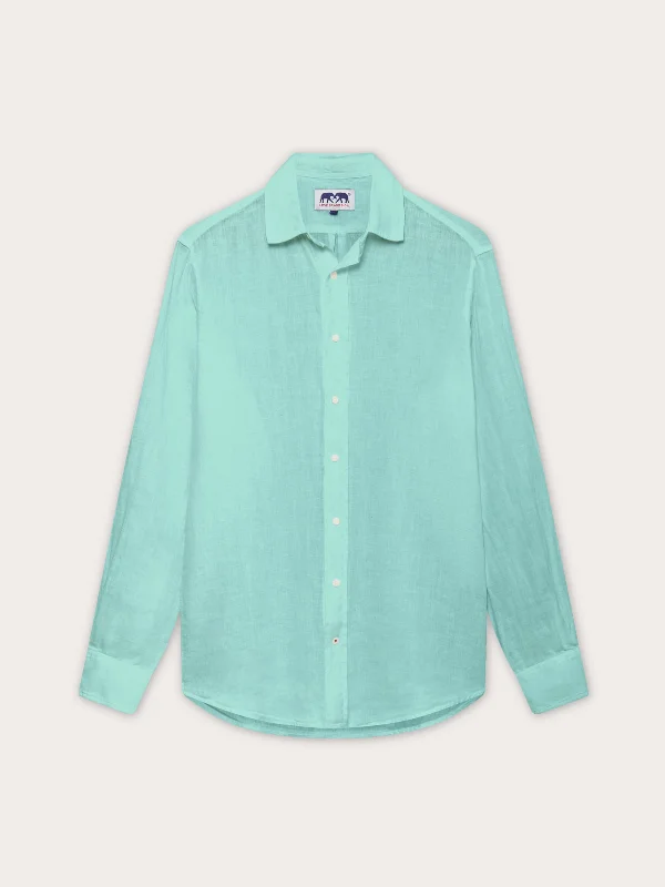 Men's Cay Green Abaco Linen Shirt