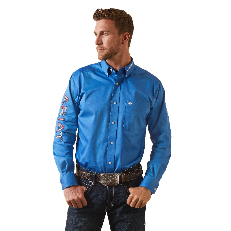 ARIAT CAMPANULA TEAM LOGO TWILL FITTED LONG SLEEVE SHIRT