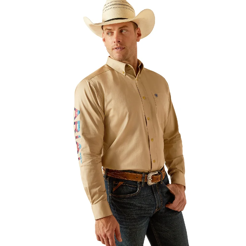 Ariat Khaki Team Logo Twill Classic Fit Shirt