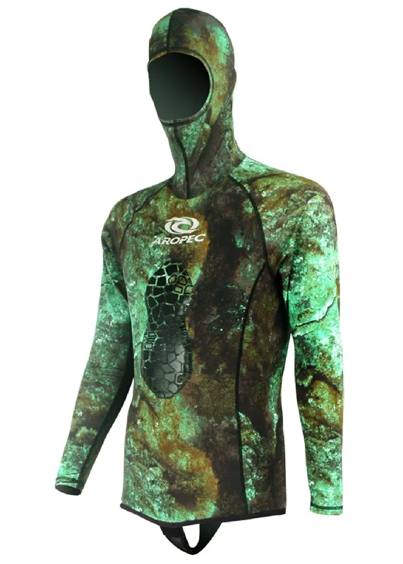 Aropec Verde Lycra Hooded Rash Guard