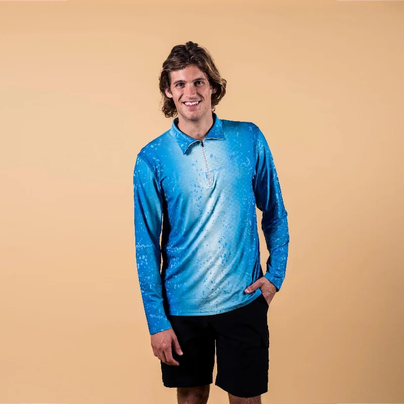 Blue Scales Long Sleeve Performance Shirt