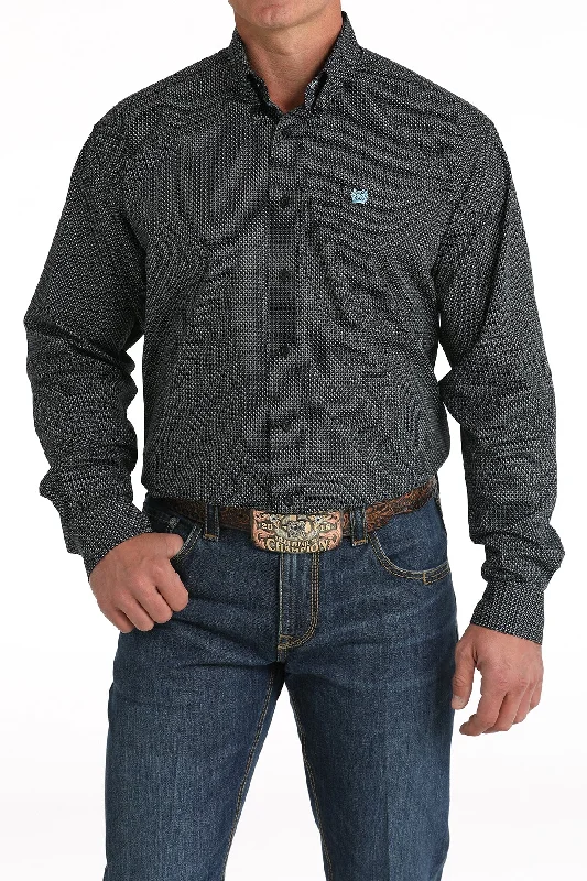 CINCH BLACK SIDE ZAG LONG SLEEVE SHIRT