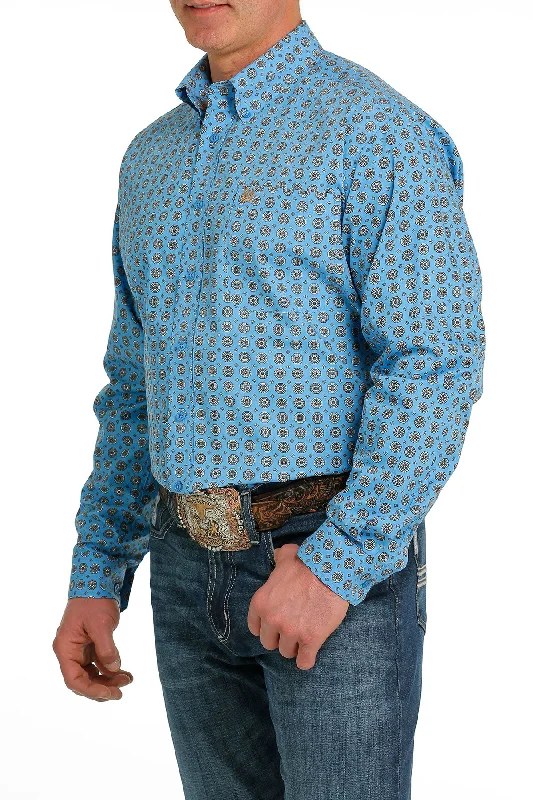 CINCH BLUE PRINT LONG SLEEVE SHIRT