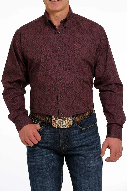 CINCH PAISLEY PRINT BROWN / PURPLE LONGSLEEVE