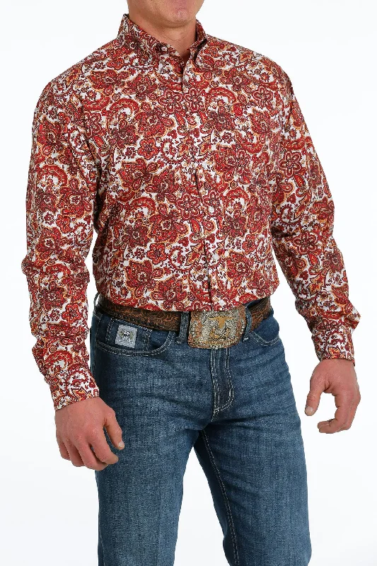 CINCH RED BARN PAISLEY PRINT LONG SLEEVE