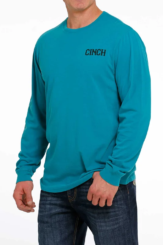 CINCH TEAL LEAD THIS LIFE LONG SLEEVE TSHIRT