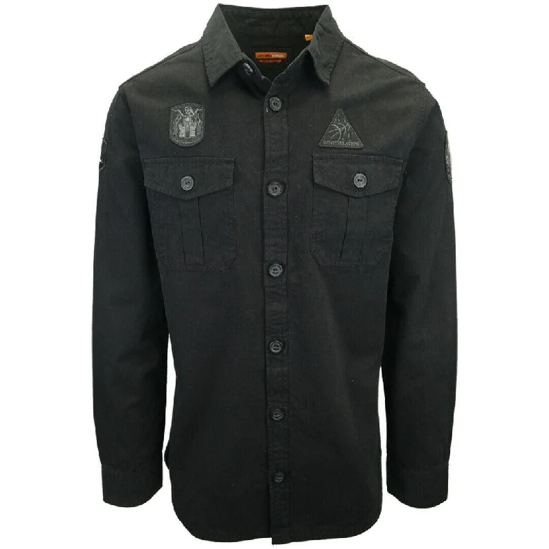 Emilio Adani Men's Black Constellation L/S Shirt (S02)