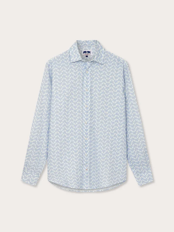 Men's Elephant Palace Sky Abaco Linen Shirt