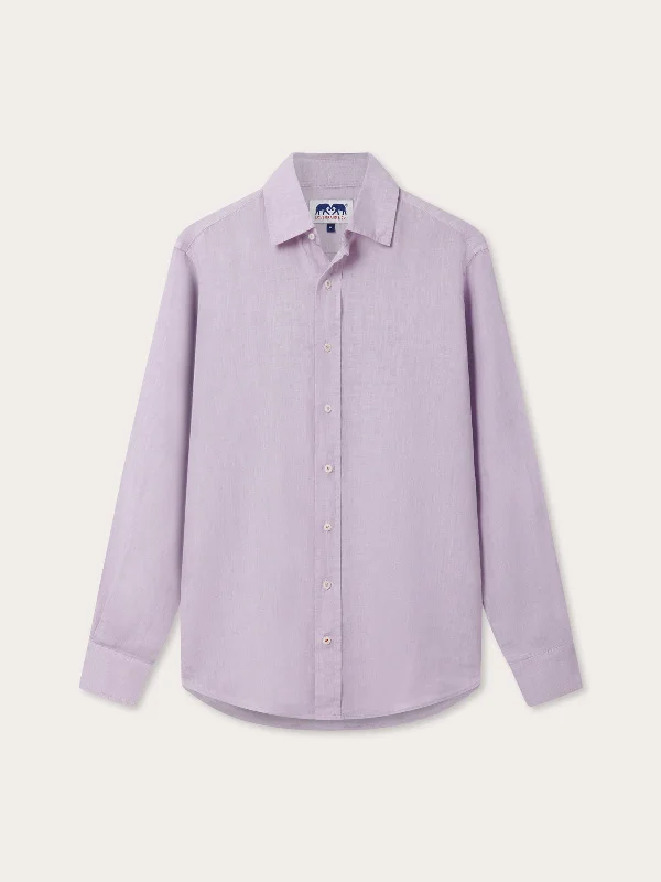 Men's Lilac Abaco Linen Shirt