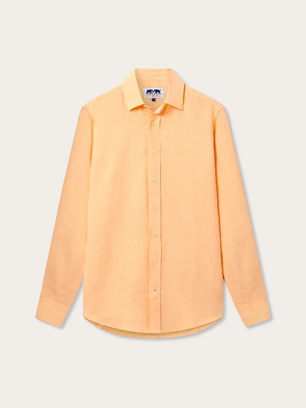 Men's Orange Sorbet Abaco Linen Shirt