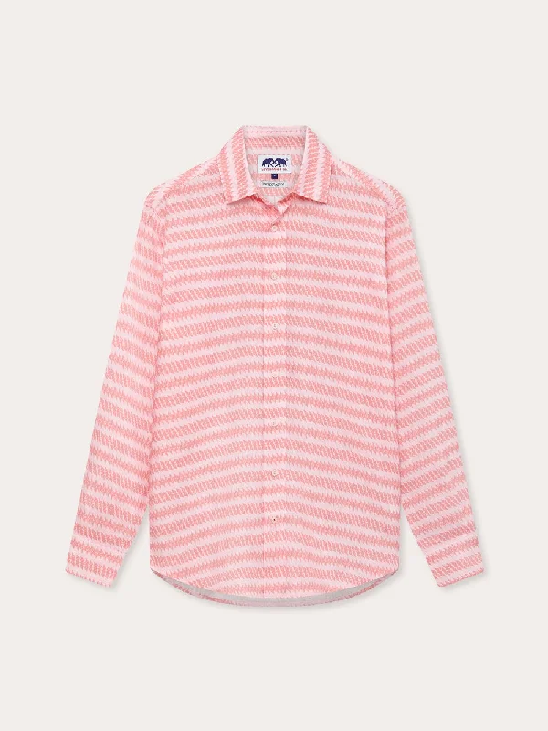 Men's Roseate Spoonbill Abaco Linen Shirt