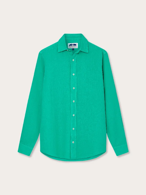 Men's Sicilian Green Abaco Linen Shirt