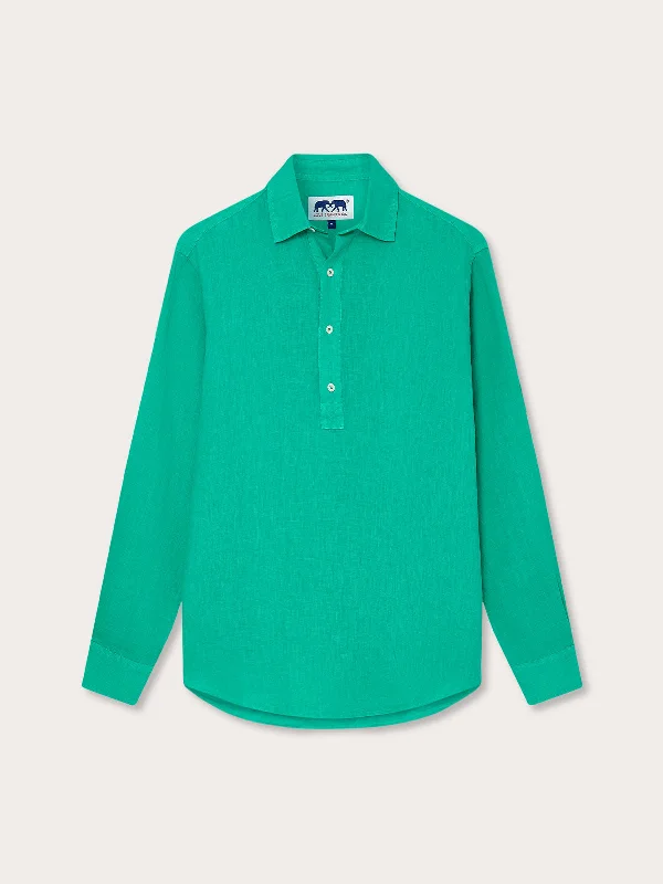 Men's Sicilian Green Hoffman Linen Shirt