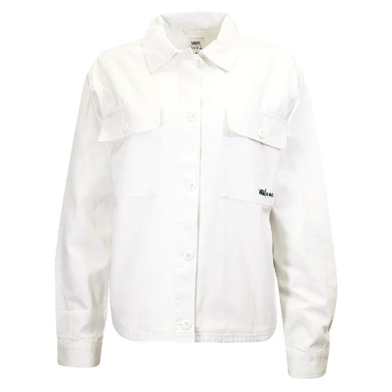 VANS x MOCA Women's Off White Hitting The Wall L/S Woven Shirt (S01)