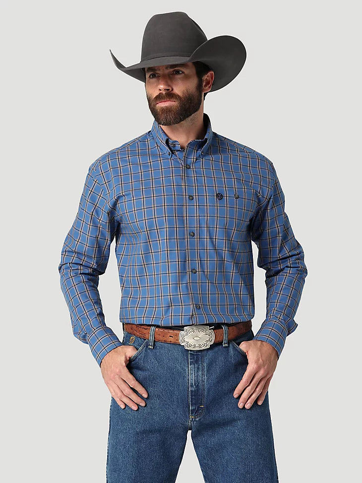 WRANGLER GEORGE STRAIT INKY LONG SLEEVE SHIRT