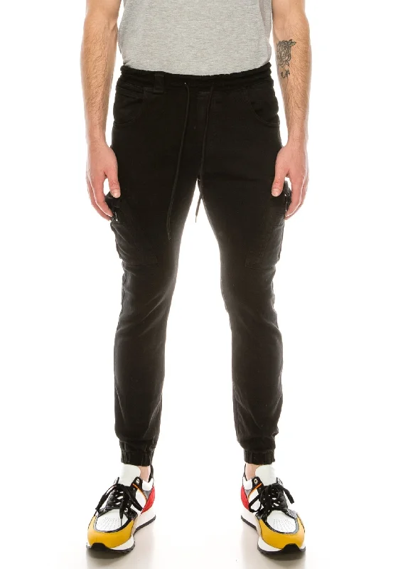 Symmetrical Cargo Sweatpants - Black