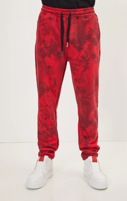 Tie-Dye Sweatpants - Red