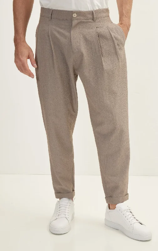 Waffle Stretch Beach Day Pants - Brown