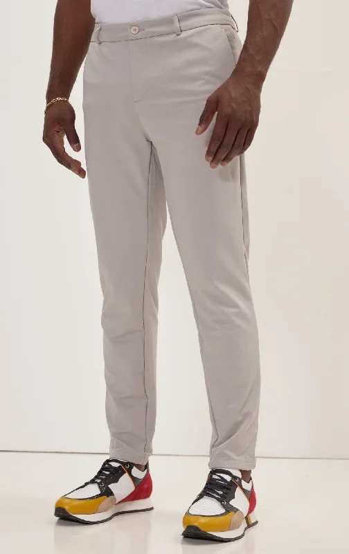 Tapered No-Wrinkle Tech Pants - Grey