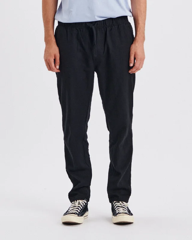 Cruiser Linen Pant - Black