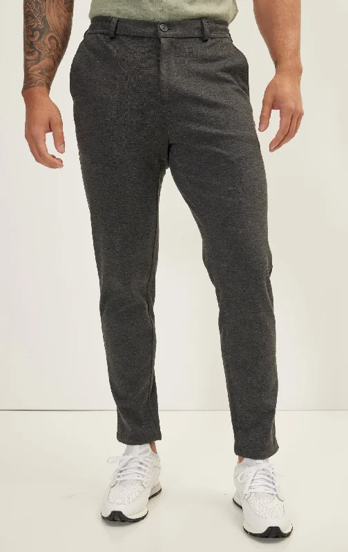 Weekend Knitted Fit Slacks - Anthracite