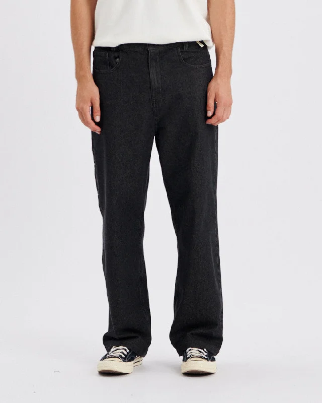 Peaty 5 Pkt Pant - Washed Black