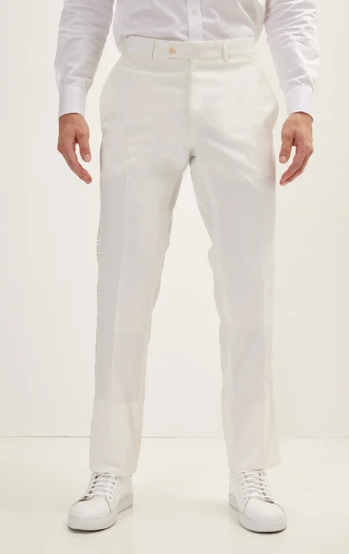 Classic Tuxedo Pants - White Stripe