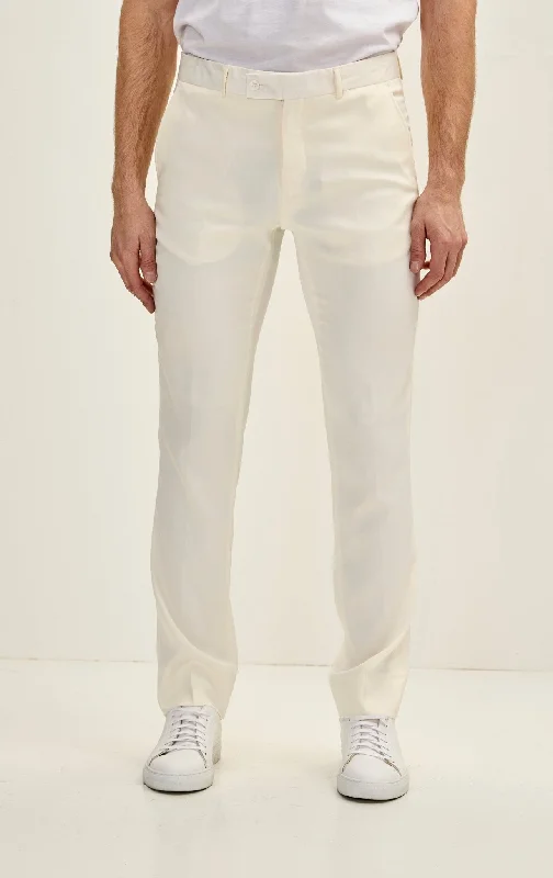 Classic Tuxedo Pants - White