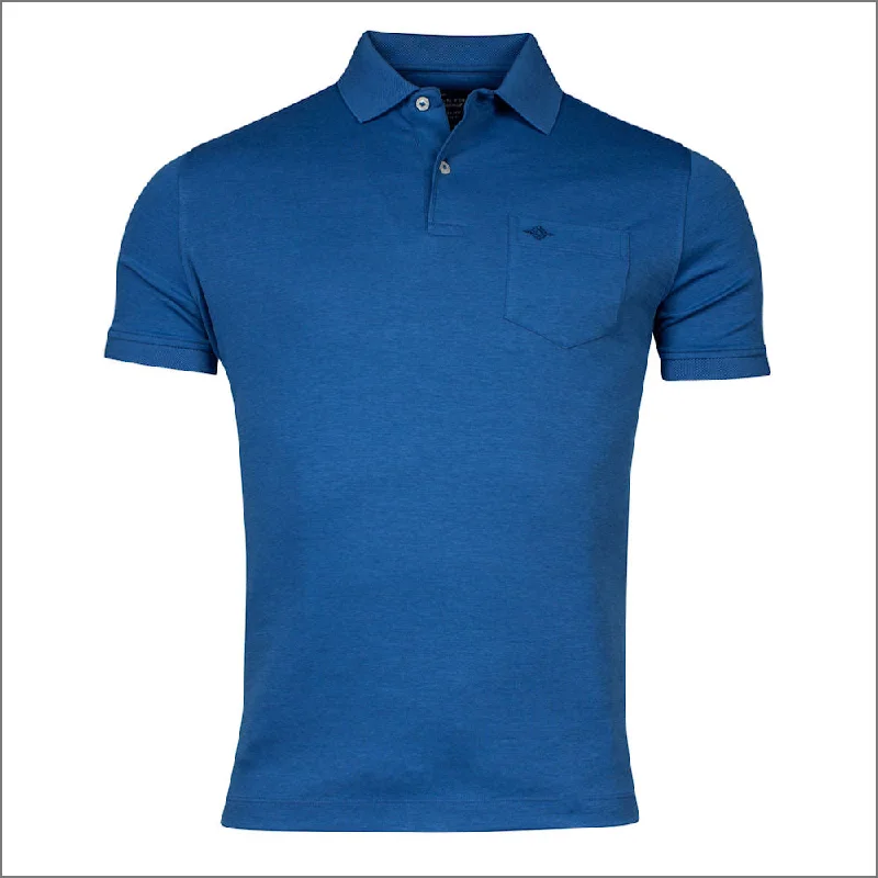 Baileys Dark Blue Cotton Blend Polo Top