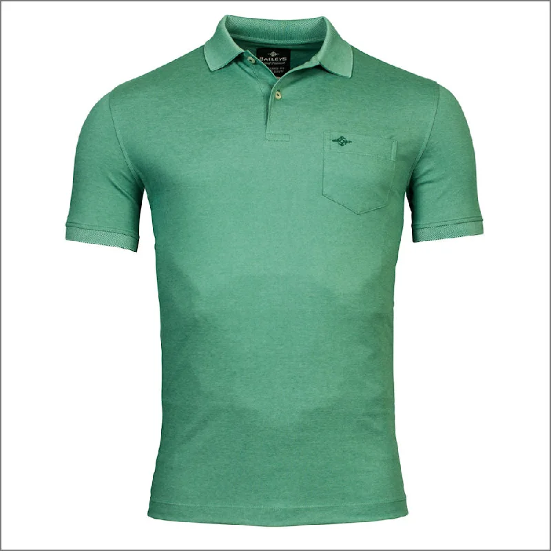 Baileys Leaf Green Cotton Blend Polo Top