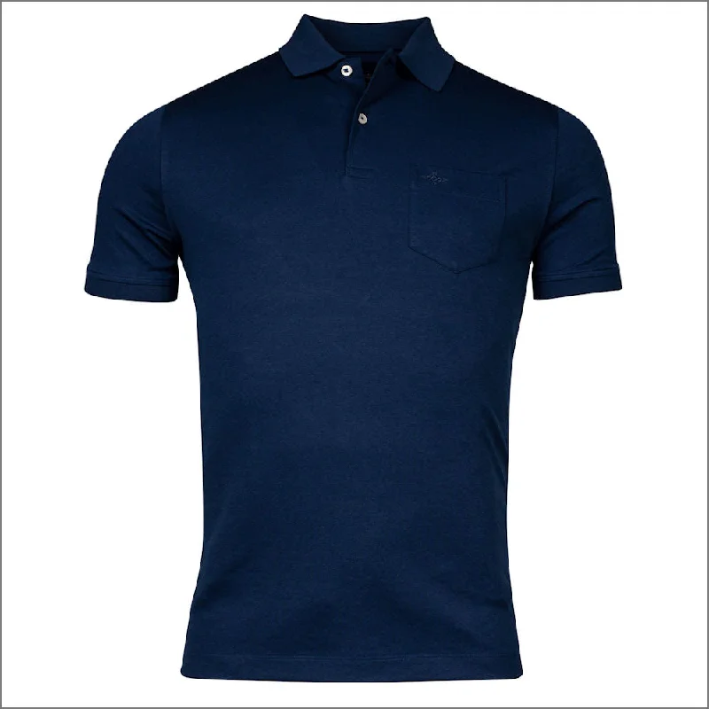 Baileys Navy Blue Cotton Blend Polo Top