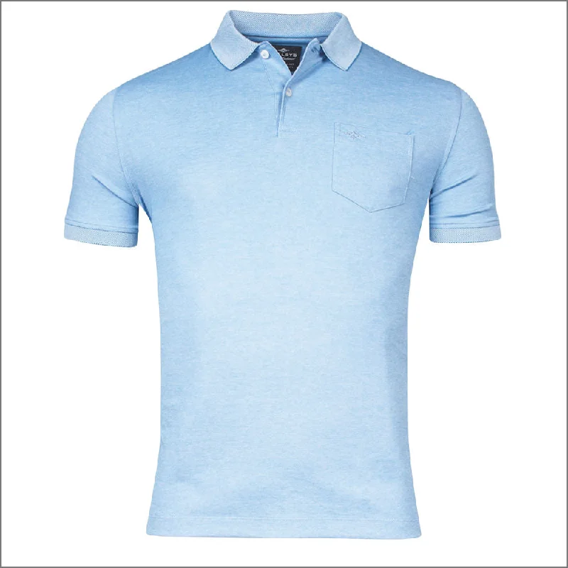 Baileys Sky Blue Cotton Blend Polo Top