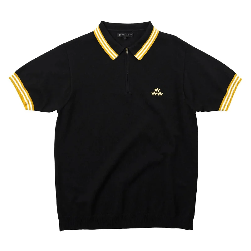 Birdies & Beats Quarter Zip Polo Black - 2024