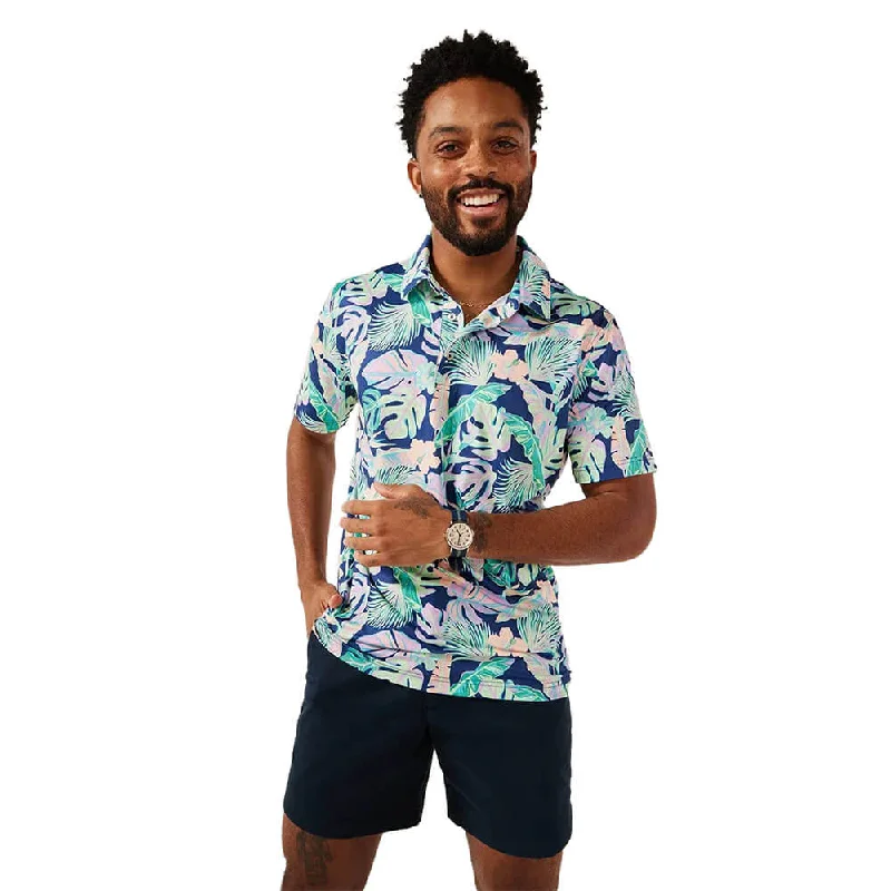 Chubbies The Night Fauna Performance Polo Shirt - Navy