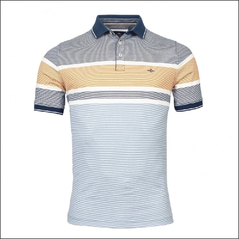 BAILEYS Navy/Biege Stripe Polo Shirt*