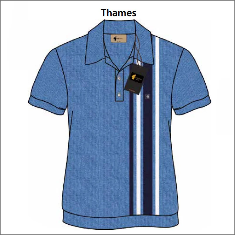 Gabicci Vintage Soda Thames Pattern Polo Top^