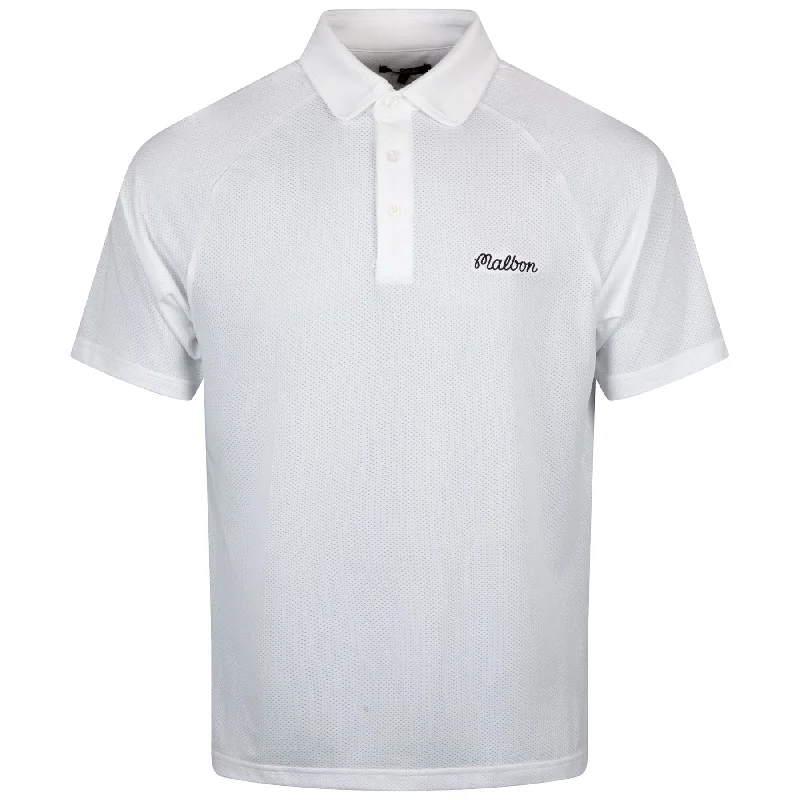 Evergreen Raglan Mesh Sleeve Polo White - 2024