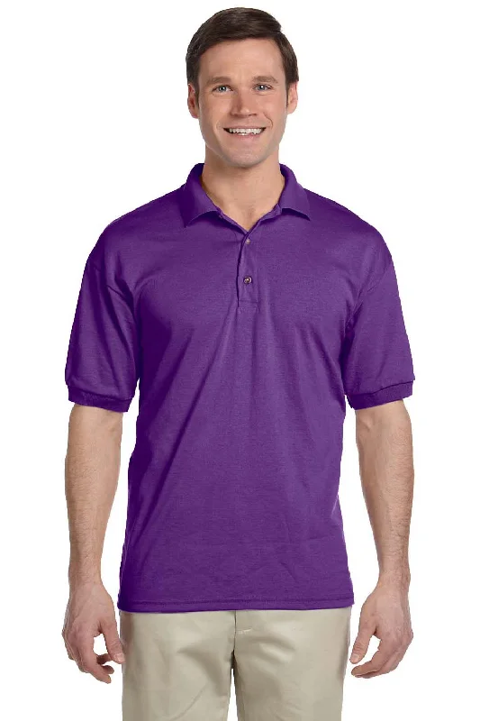 Gildan Mens DryBlend Moisture Wicking Short Sleeve Polo Shirt - Purple