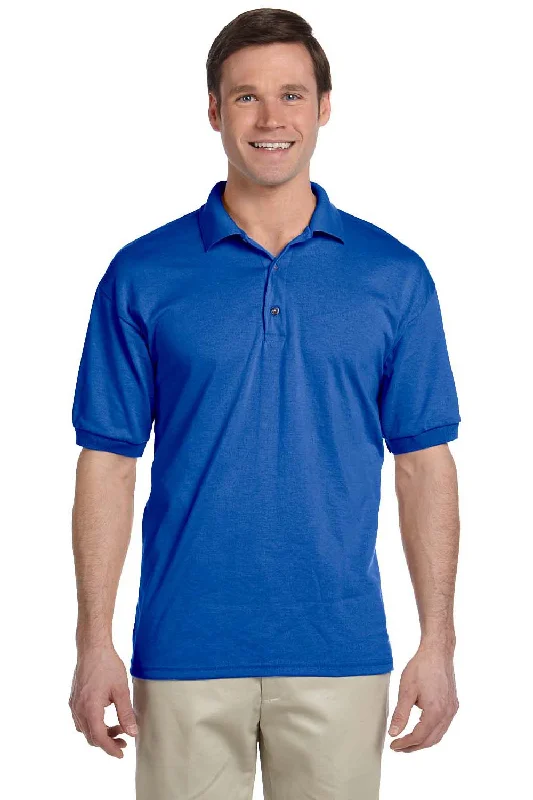 Gildan Mens DryBlend Moisture Wicking Short Sleeve Polo Shirt - Royal Blue