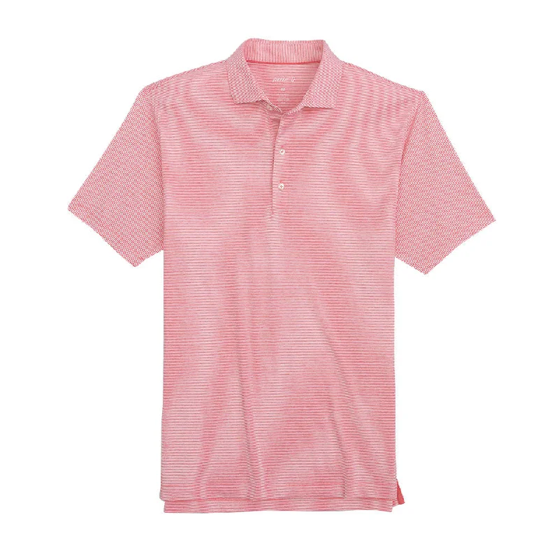 Johnnie-O Lyndon Prep-Formance Pinstripe Polo Shirt - Azalea